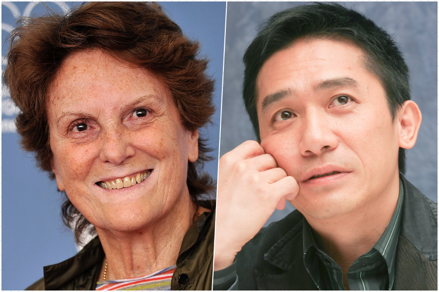 la directora Liliana Cavani y el actor y actor Tony Leung Chiu-wai Leones de Oro a la Trayectoria en la 80 edición
